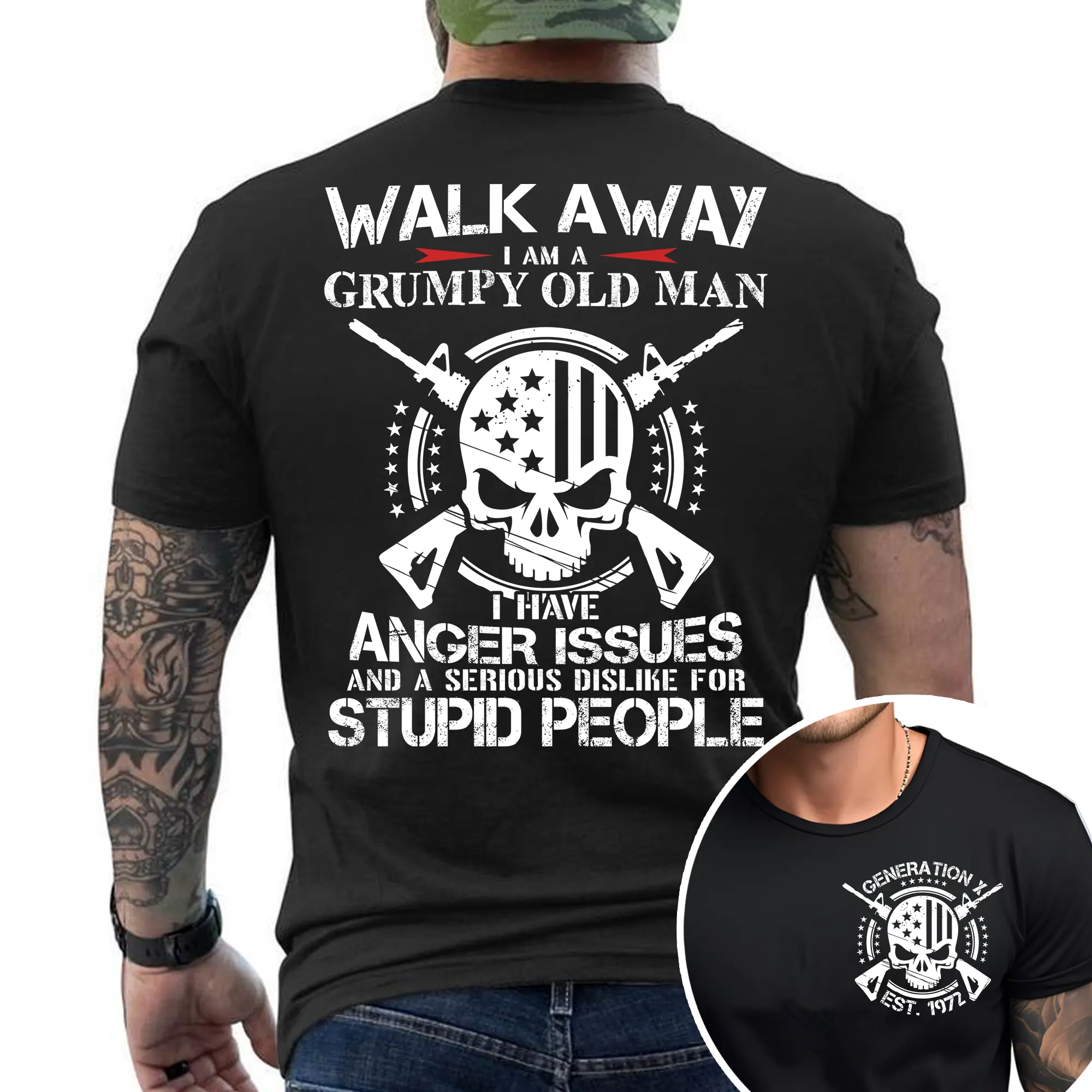Generation X Custom Year Badass Generation T-shirt, Gen X FAFOT Shirt - 100% Cotton Top Unisex Comfort Womenswear Menswear, Custom Classic Collar Love