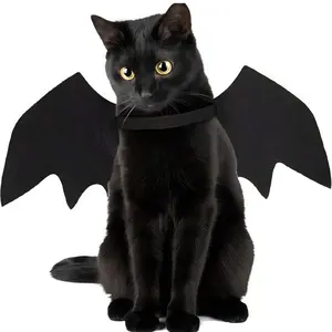 Halloween Pet Costume Bat Wings Harness, Adjustable Elastic Velcro, Suitable for Small Medium Dogs Cats, Pet Clothes for Parties
