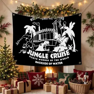 J-Jungle Cruise MOVIE Flags Multi Size Atmosphere Flag, Cheerleading Hand Pulled Banner, Portable Outdoor Event Flag & Wall Decor for Sports, Parties, Home and Room Decoration