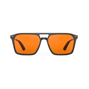 Night Ease Square Aviator Orange Sleep Glasses