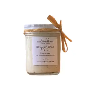 Happily Naturally Me Unscented Whipped Shea Butter Body Care Repair Sensitive Restore Comfort Eczema Peeling Lotions body lotion