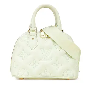 Pre-owned Louis Vuitton Calfskin Shoulder Bags Alma Soft BB Monogram Mahina 2way Bag