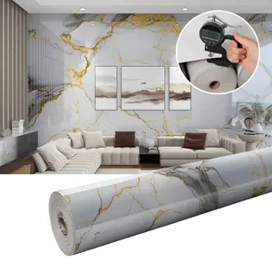 Marble Tile Wall Stickers, Self-Adhesive Waterproof Wallpaper, Anti-Static Xpe Material, Easy Home Installation, Suitable for Kitchen & Bathroom