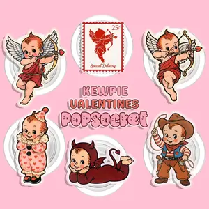 Kewpie Valentine Love Kindle Grip Kewpie Baby MagSafe Phone Grip Cute Love Phone Holder, Kawaii Style Grip, Gift for Phone or Kindle Lovers Magnetic Pop Socket Phone Grip Phone Grip Kindle Grip Popsocket Valentine's Day Gift