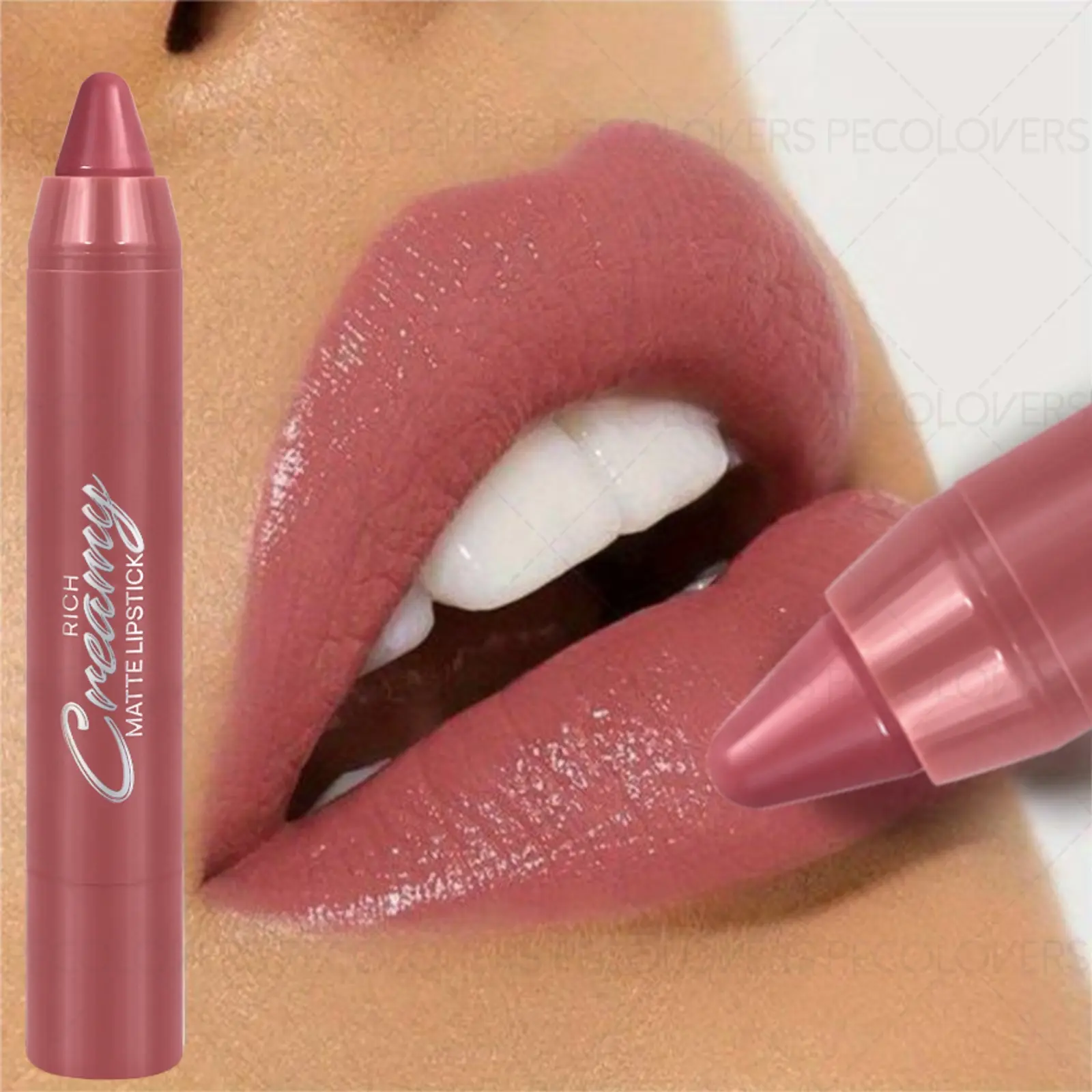 1PC Velvet Matte Moisturizing Lipstick Pen - Soft Texture, Moisturizing Formula, Non-stick Cup, Nude Color, High Pigment, Waterproof and Smudge-proof, Ideal Choice for Novices and Beauty Enthusiasts