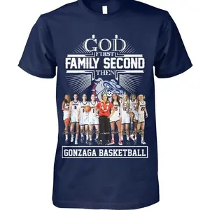 God First Family Second Then Gonzaga Basketball shirt, hoodie, sweatshirt Classic Collar Classic Collar