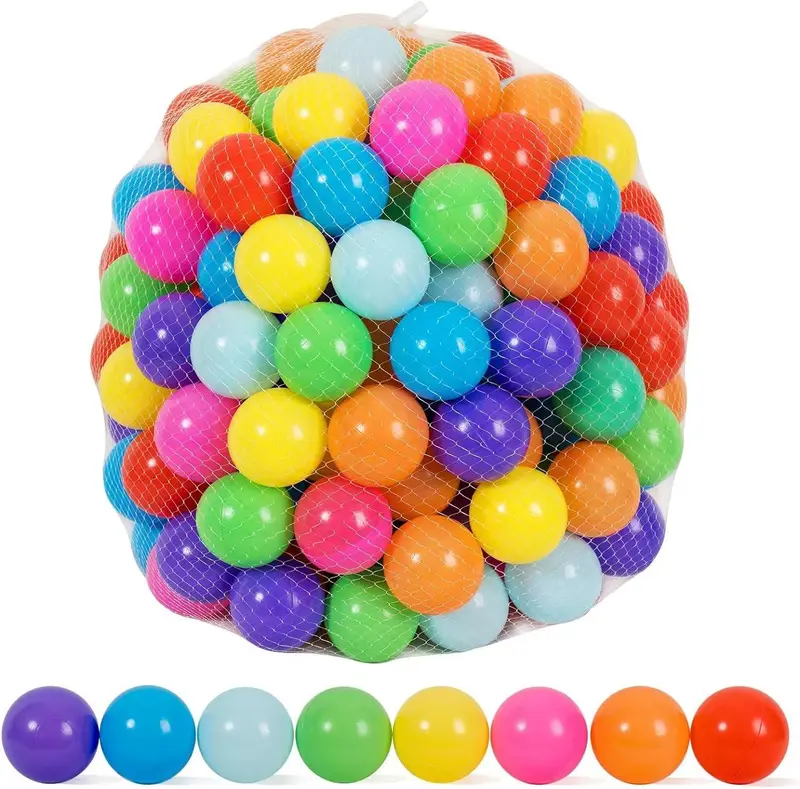 BalanceFrom Fitness 2.3" Crush Proof Play Pit Balls - Multicolor, With Storage Bag, 12+ Months