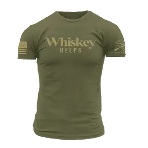Whiskey Helps™ T-Shirt - Military Green