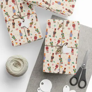 Christmas Nutcracker Wrapping Papers, Holiday Gift Wrap, Festive Xmas Present Wrap, Seasonal Gift Packaging, Unique Christmas Decor