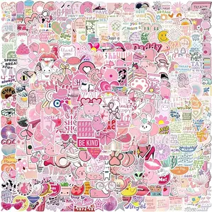 400 PCS Preppy Stickers,Pink Aesthetic Stickers for Water Bottles,Laptops,Scrapbooks,Suitcases,Phone,Bumper,Helmets,Perfect Gifts for Girls,Kids,Adults