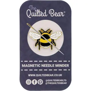Needle Minder Magnet for Keeping Sewing & Embroidery Cross Stitch Needles Safe - Stress Free Stitching Cross Stitch & Embroidery Supplies (Bee)