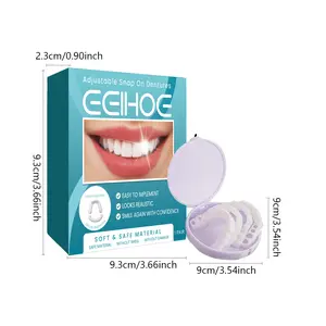 Temporary Teeth Cover, Adjustable Snap-On Moldable False Teeth for a Natural, Comfortable Smile