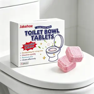 Automatic Toilet Cleaning Tablets, Long Lasting Deep Clean Deodorizer, Safe Odorless Household Bathroom Cleaner, Multi Sizes 12-60 Pack