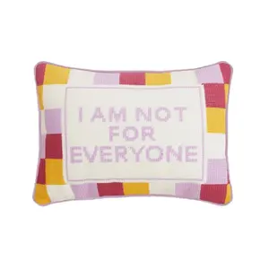 Peking Handicraft  10 x 14 in. Not for Everyone Embroidered Needlepoint Pillow, Multi Color
