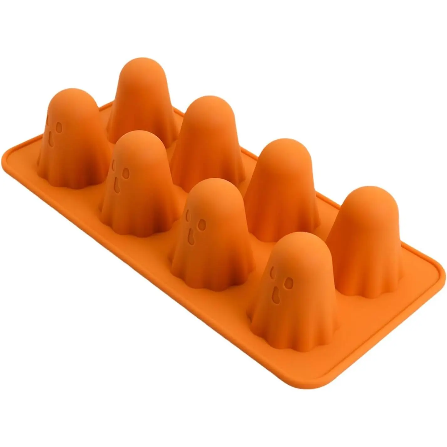 Halloween Silicone Ghost Mold for Baking Candy Chocolate, 3D Spooky Shape Cake Decorating Mold, Non-Stick Easy Release Oven Safe Baking Pan for Party Treats DIY Crafts