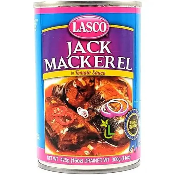 Lasco Jack Mackerel, Nutritious Food with Tomato Sauce, Plant-based Gluten-free Snack Option