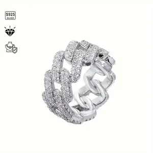 Moissanite Cuban Ring