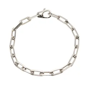 Pre-owned Cartier 18K White Gold (Au750) Small Leather Goods Santos de Au750 Bracelet