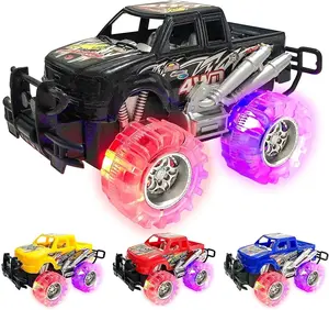 ARTCREATIVITY 6-Inch Light Up Monster Truck Vehicle Playset for Kids Ages 3+, Rugged Design, Batteries Included, Zooming Fun for Playtime, 2-Pack & 4-Pack Options