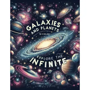 Galaxies and planets to color: Explore the infinite: coloring book Paperback – April 16, 2025