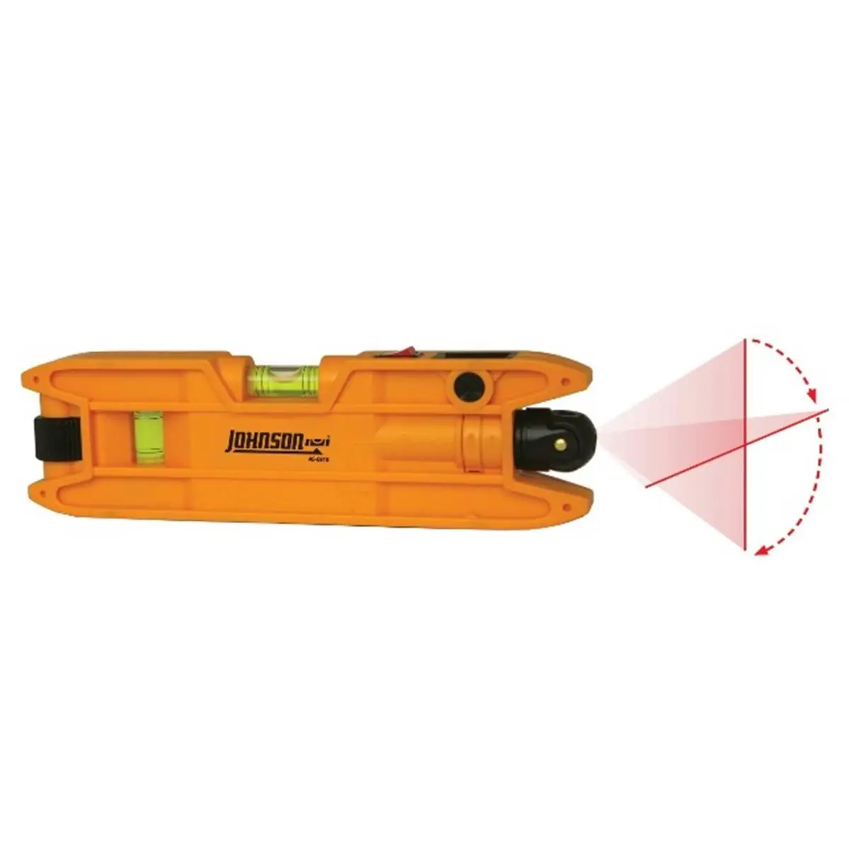 Johnson Level 40-0915 Magnetic Torpedo Multipurpose Laser Level, Laser Measuring Tool with Rotating Head, 3 Vials, +/-3/8 In./50 Ft. Accuracy, 0.28 lbs, 1.25 x 5.25 x 11.5 in, 14-113 Degrees Alignment Instrument