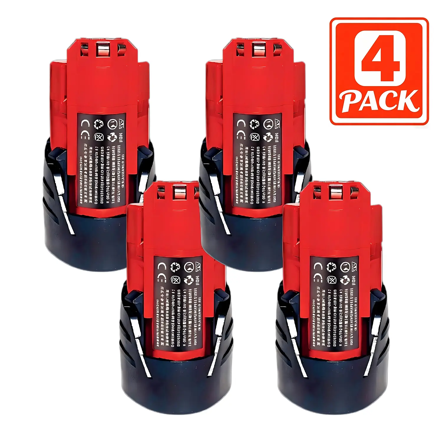 2/4 PC Rechargeable Battery Replacement Compatible with M12 Battery for Power Tools 12V 3.0AH Durable and Stable Output Suitable 48-11-2401 48-11-2411 48-11-2420 48-11-2402