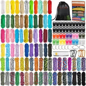 80 Colors Paracord Cord, 550 Paracord Bracelet Crafting Combo Kits with Instruction - Multifunction Paracord Ropes, 10  Each Parachute Cord for DIY Manual Braiding Supplies