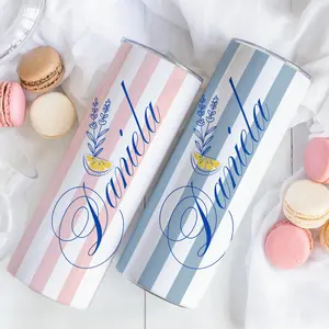 Personalized Stripes Tumbler Cup with Name