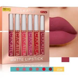6 Pcs/Set Long-Lasting Matte Liquid Lipstick, Waterproof Lip Gloss, Suitable for All Skin Types, Makeup Accessories for Girls and Women