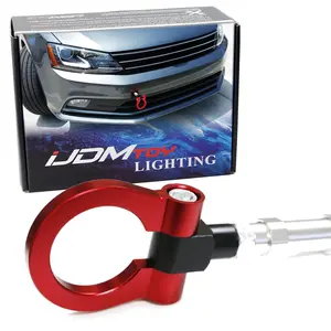 iJDMTOY Red Track Racing Style Tow Hook Ring For Volkswagen: 2011-2018 6th Gen Jetta (MK6), Made of Lightweight Aluminum