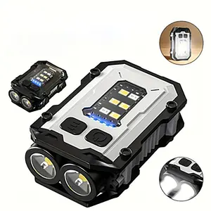 Mini Handheld Flashlight, Rechargeable Keychain Light, Super Bright LED Clip-On Cap Light, Multi-function High Power Flashlight with Power Display, Metal Back Clip, Magnetic Base, Portable LED Flashlight