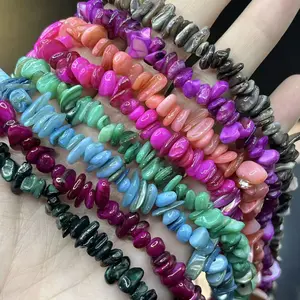 5×8 mm natural shell beads, available in multiple colors; irregular spacer beads and colorful shells. Ideal for DIY bracelets and necklaces—craft materials suitable for beach vacations, everyday commuting, and various styles.