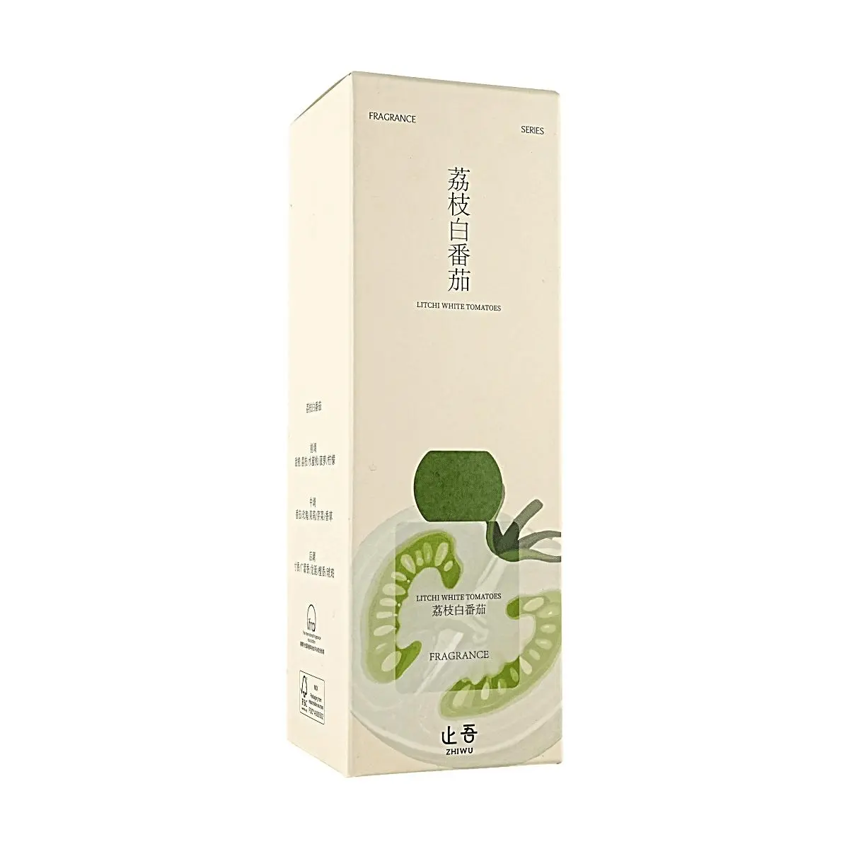 ZHIWU Reed Diffuser Lychee & White Tomato 4.06 fl oz - Flameless Home Fragrance, Puguo Fruit Series, Refreshing Natural Scent