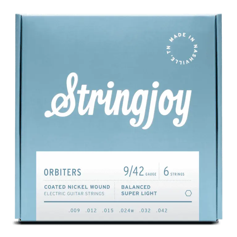 Stringjoy 9-42 Balanced Super Light Gauge Orbiters - Coated Nickel Electric Guitar Strings