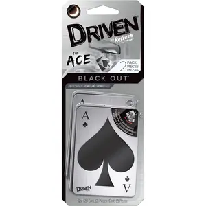 Refresh Your Car The Ace Car Air Freshener, Odor Eliminator, 2 Per Pack, Black Out Scent, Driven by Refresh Your Car