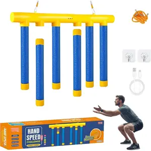 Drop Sticks Challenge Falling Sticks Reaction Training Tool Adjustable Speed Catching Sticks for Hand Eye Coordination & Reaction Time Boost in Adults