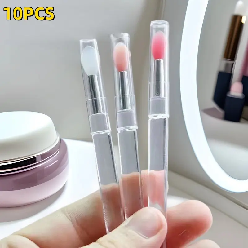 5 Pack Reusable Silicone Makeup Brushes, Professional Eyeshadow Applicator, Flash Powder Stick, Cosmetics Brush, Cosmetic Tools, Cosmetic Brush Set, for Flawless Application, Makeup Brush Kit