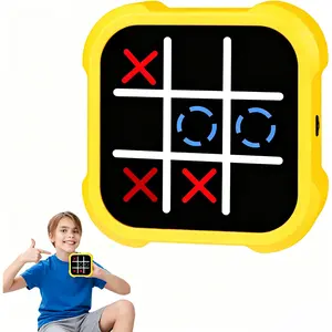 Electronic Tic Tac Toe Game 4 in 1 , Handheld Digital Tic Tac Toe Bolt Game with Silent Mode, Portable Educational Toy Gift for Kids & Adults`