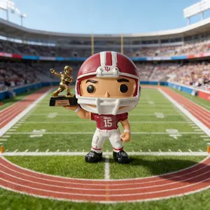 Resin Football Player Statue Home Decor Ornament, Sports Figure Craft for Living Room Table Decoration, Unique Gift Idea