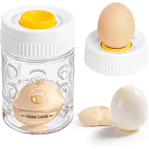 2-in-1 Egg Peeler & Piercer Tool for Eggs – Built-in Hole Puncher & Quick Shake Egg Shell Remover for Cooking, Salads, Deviled Eggs, Breakfast Prep