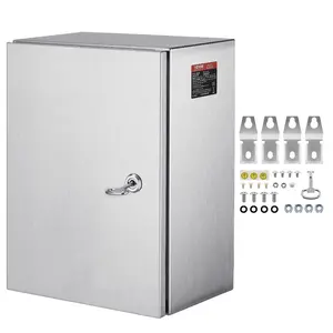 VEVOR NEMA Stainless Steel Enclosure, 12x 8x 6'' NEMA 4X Steel Electrical Box, IP66 Waterproof Dustproof, Outdoor/Indoor Electrical Junction Box, with Mounting PlateVEVOR Super Brand Day