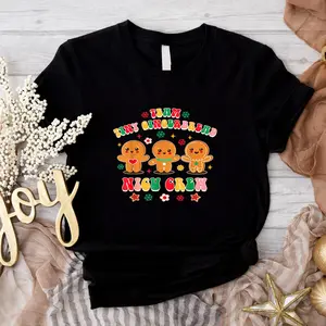 NICU Nurse Christmas Xmas Team Tiny Gingerbread NICU Crew T-Shirt