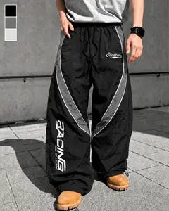 Men's decorative letter print sports pants men's black fabric sports pants with patchwork design featuring letter patterns and pockets, perfect for a casual or active lifestyle.Men's Sports Hoodie Pants Set Gym Clothing Men Black Sport Suit Workout