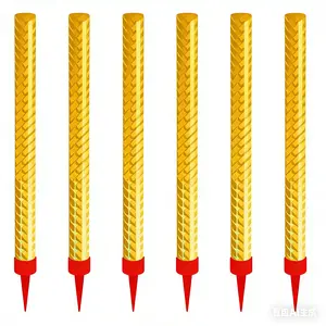 AOYADA 6 PCS Gold Birthday Candles Long Thin Cake Candles in Holders for Birthday Wedding Party Decorations Perfect for Cupcakes Cakes and More