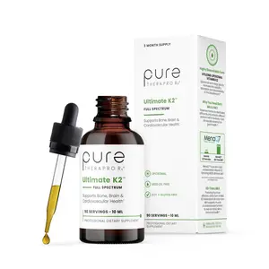Vitamin K2 Supplement | Ultimate K2 by Pure TheraPro Rx | 600 mcg | Liposomal Liquid Drops in a Base of Certified Organic MCT Oil ] MK- 10 ML Bottle