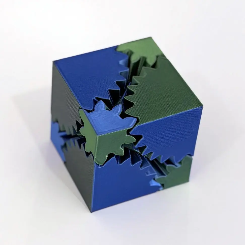 Gear Cube Fidget - 3D Printed