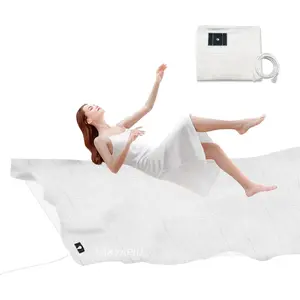 Cotton Flat Grounding Sheets 35x90 Inch Silver-Infused Grounded Bed Sheets for Sleep Stress Health Earth Connected Sheets with Cord