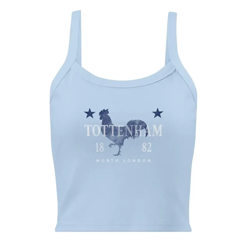 Tottenham Football Strap Tank Top, Vintage Soccer Fan Graphic Shirt, Women's Sports Tank
