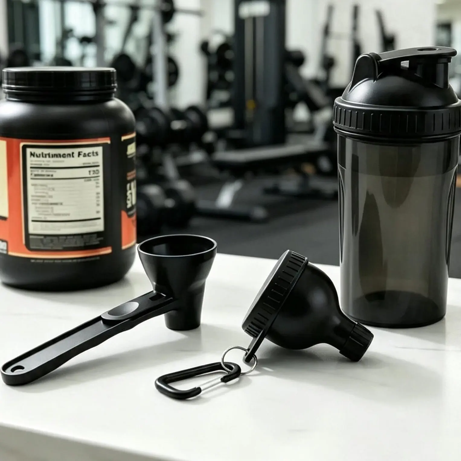 2026 NEW Buy 1 Get 1 Free | Leak Proof Mini Protein Funnel Kit, Sliding Scoop And Storage Container BPA-Free Plastic, Ideal For Gym Pre-Workout Coffee Smoothie Powder Gifts
