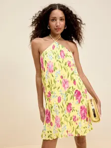 Old Navy Women's The Occasion by Pleated Halter Swing Mini Dress